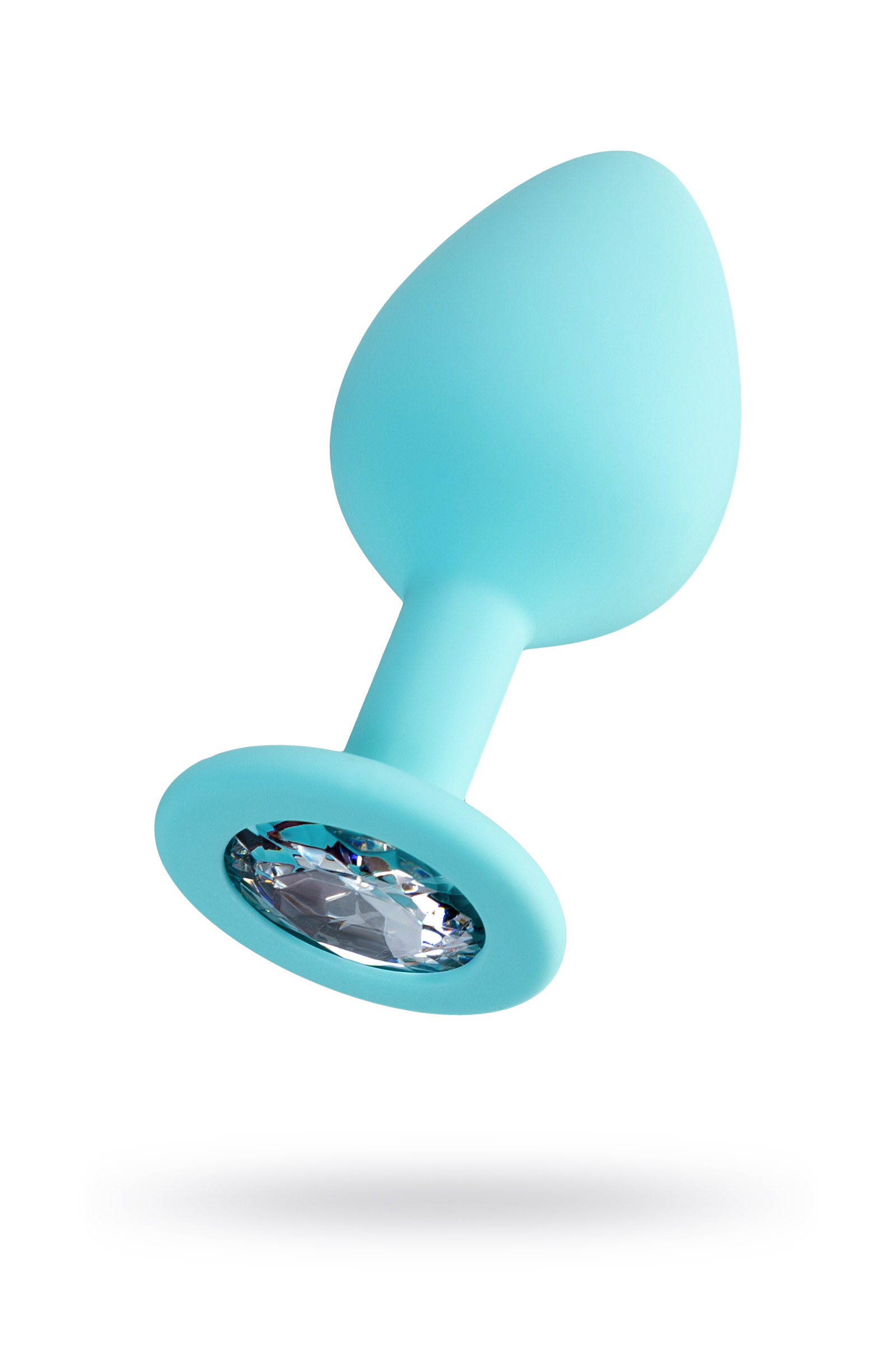 Анальная втулка TODO BY TOYFA BRILLIANT, силикон, голубая , 8 см, Ø 3 см