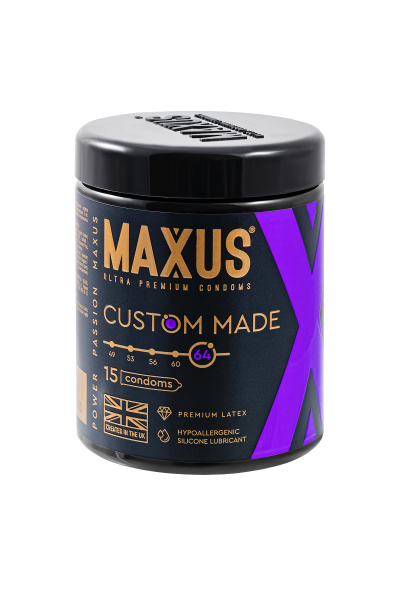 Презервативы Maxus Custom Made 64 гладкие X-Edition, 15 шт