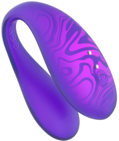 Парный вибромассажер TWIN+, Purple с управлением через приложение.