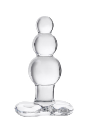 Анальная втулка Sexus Glass,стекло, прозрачная, 10 см, Ø 4
