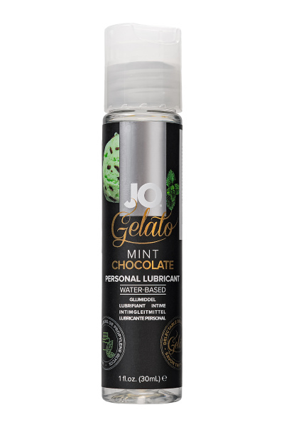Съедобный лубрикант на водной основе JO Gelato Mint Chocolate, со вкусом мятный шоколад, 30 мл